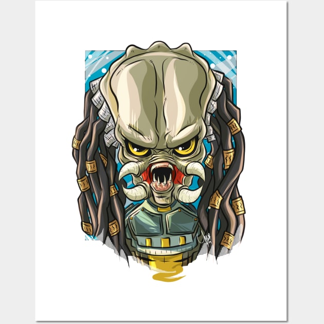 Pop Culture Caricature #23 - Predator Wall Art by yazgar